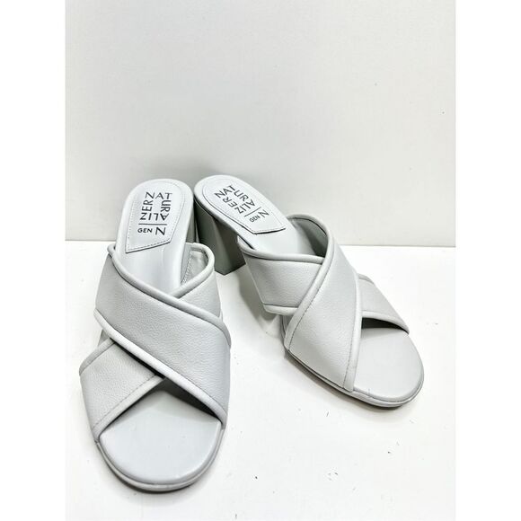 Naturalizer Sandals Womens 8.5 Genn-Rhythm Criss-Cross Front Slip On Heels - Picture 3 of 8